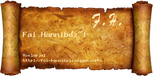 Fai Hannibál névjegykártya